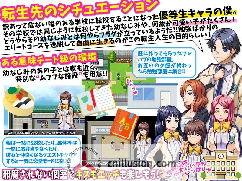 没想到转生异世界竟只是个平凡学生日常！PC-RPG [AI汉化/Relation] (RPG 😏)