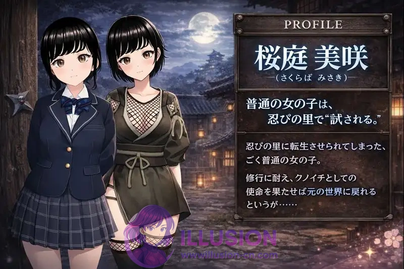 女忍者的心得，就是要忍受羞耻！くのいちの心得は恥ずかしさに耐えることです！? AI汉化版 [新作RPG/汉化/露出] [FM/百度/1.2G]
