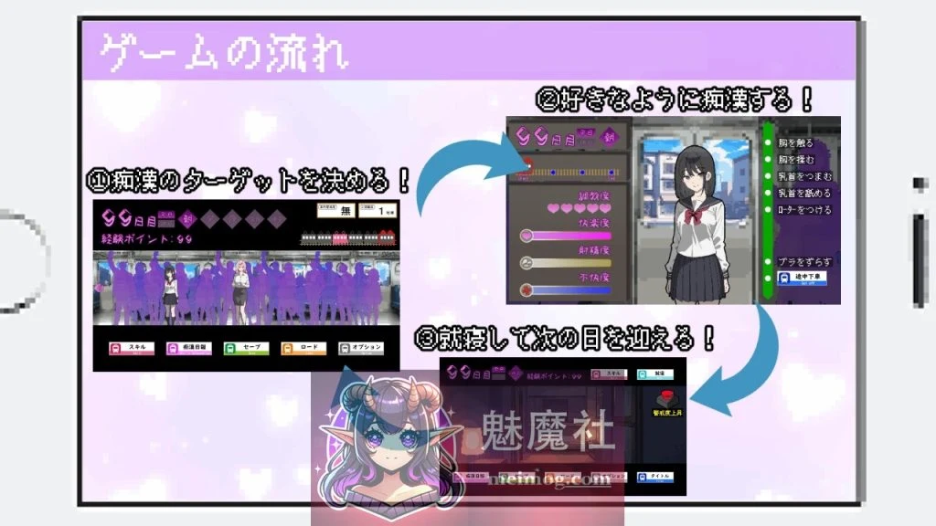 所以我要当纠缠者 [だから俺は痴漢する Ver1.41] AI汉化版 (PC-SLG游戏) / 爆款SLG / 汉化 像素动态 450M [微云网盘+直链]