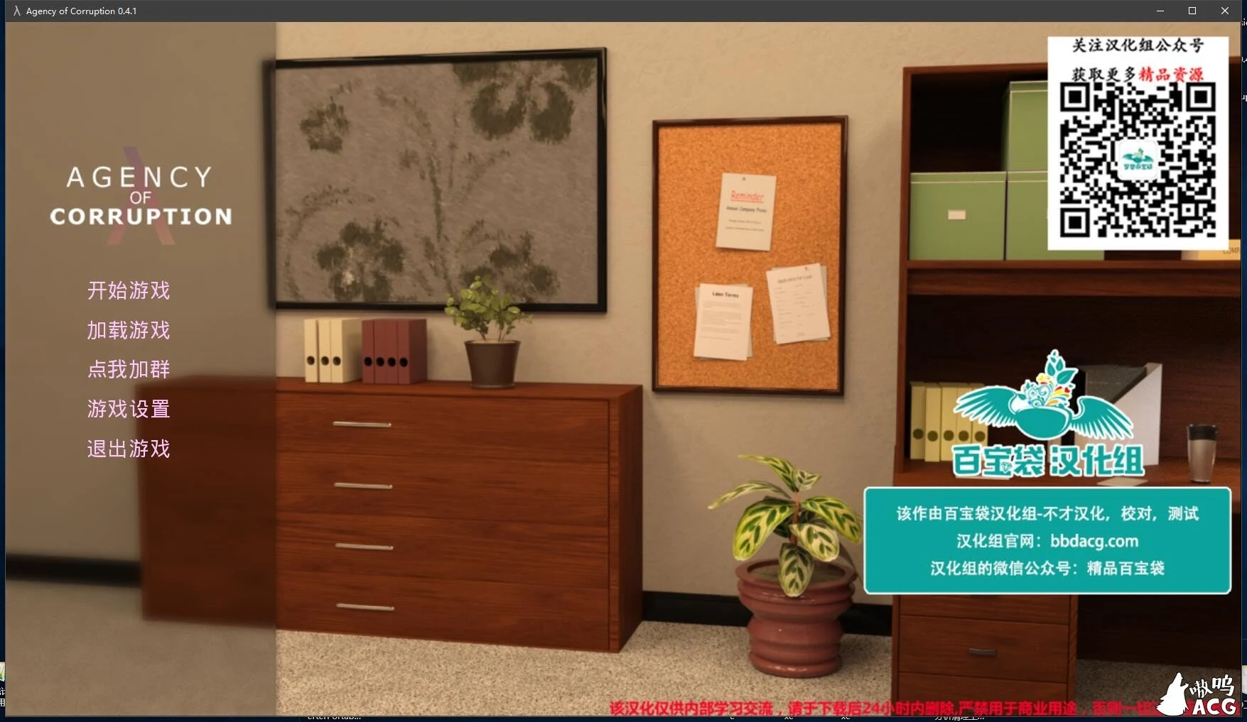 堕落代理人 v0.41【PC/安卓/欧美SLG/官中/1G】新作精翻百宝袋汉化